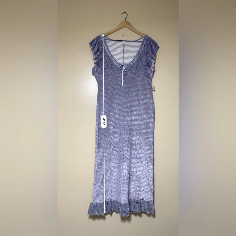 Free People Mckenna Velvet Midi Dress XL
